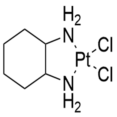 (1,2-二氨基环己烷)二氯化铂 结构式