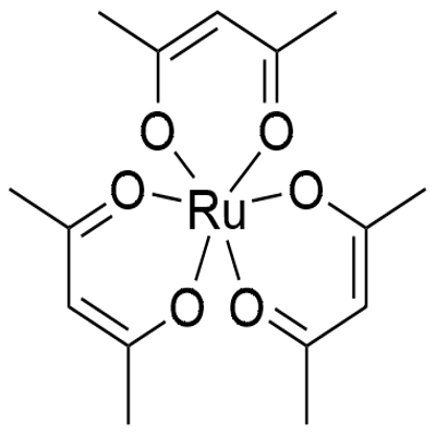 乙酰丙酮钌(III) 结构式
