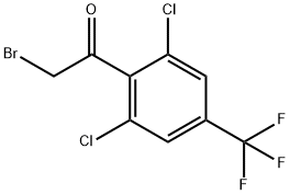 2-溴-2',6'-二氯-4'-(三氟甲基)苯乙酮 结构式