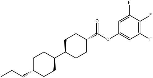 反,反-4'-丙基双环己基-4-甲酸3,4,5-三氟苯酯 结构式