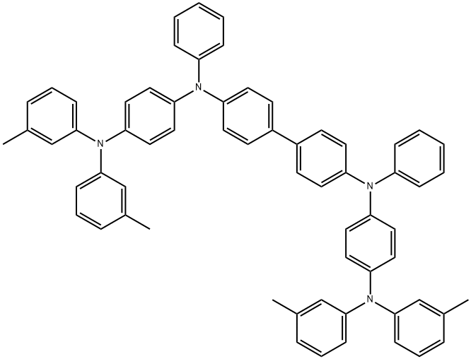 N,N'-双[4-二(间甲苯基)氨基苯基]-N,N'-二苯基联苯胺 结构式