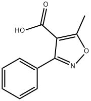 5-甲基-3-苯基异恶唑-4-甲酸 结构式