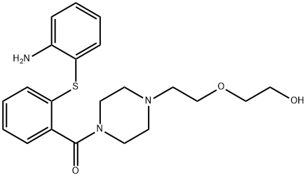 2-(2-(4-(二苯并[b,f][1,4]硫氮杂卓-11-基)哌嗪-1-基)乙氧基)乙醇 结构式
