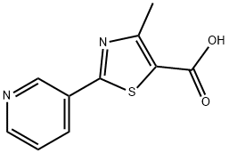 4-甲基-2-(吡啶-3-基)噻唑-5-羧酸 结构式