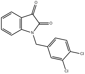 1-(3,4-二氯苄基)吲哚啉-2,3-二酮 结构式