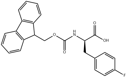 Fmoc-D-4-氟苯丙氨酸 结构式