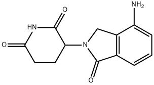 3-(4-氨基-1-氧代-1,3-二氢-2H-异吲哚-2-基)哌啶-2,6-二酮 结构式