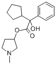 N-甲基-3-吡咯烷基环戊基扁桃酸酯 结构式