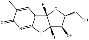2,2'-O-脱水-5-甲基尿嘧啶核苷 结构式
