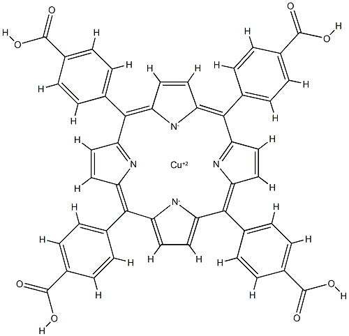 铜(II)内消旋四(4-羧基苯基)卟啉 结构式