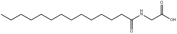 N-(1-氧代十四烷基)-甘氨酸 结构式