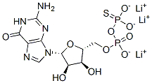 鸟苷-5'-O-(2-硫代二磷酸)三锂盐 结构式