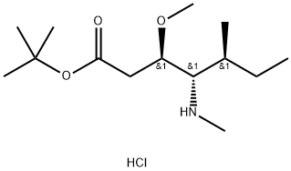 (3R,4S,5S)-3-甲氧基-5-甲基-4-(甲基氨基)庚酸叔丁酯盐酸盐 结构式