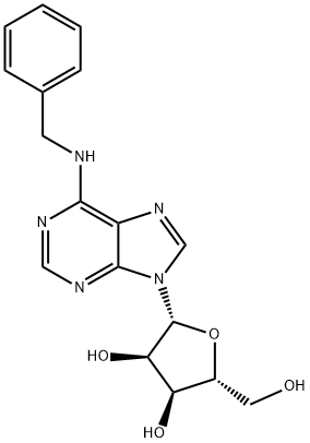 N6-苄基腺苷 结构式