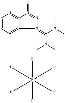 O-(7-氮杂苯并三唑-1-基)-N,N,N',N'-四甲基脲六氟磷酸盐 结构式