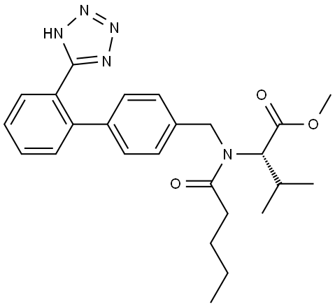 缬沙坦甲酯 结构式