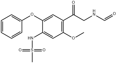 N-(2-(2-甲氧基-4-(甲基磺酰胺基)-5-苯氧基苯基)-2-氧乙基)甲酰胺 结构式