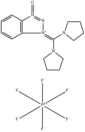 O-(苯并三唑-1-基)-N,N,N',N'-双(四亚甲基)六氟磷酸脲 结构式