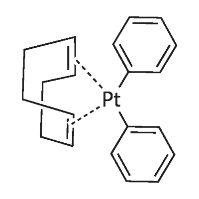 (1,5-环辛二烯)二苯基铂(II) 结构式