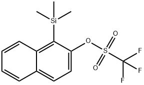 三氟甲磺酸1-(三甲基硅基)-2-萘酯 结构式