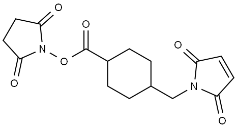 4-(N-马来酰亚胺甲基)环己烷羧酸-N-琥珀酰亚胺酯 结构式