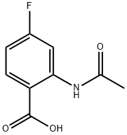 2-乙酰氨基-4-氟苯甲酸 结构式