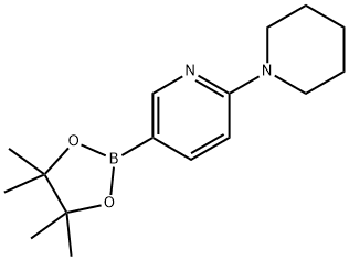 2-(哌啶-1-基)吡啶-5-硼酸频哪醇酯 结构式