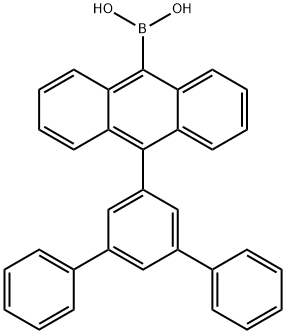 10-(1,1':3',1''-三联苯-5'-基)蒽-9-硼酸 结构式