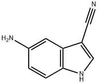 5-氨基吲哚-3-甲腈 结构式