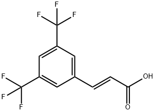 反式-3,5-双(三氟甲基)肉桂酸 结构式