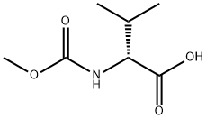 (R)-2-(甲氧羰基氨基)-3-甲基丁酸 结构式