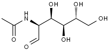 N-乙酰基-D-甘露糖胺 结构式