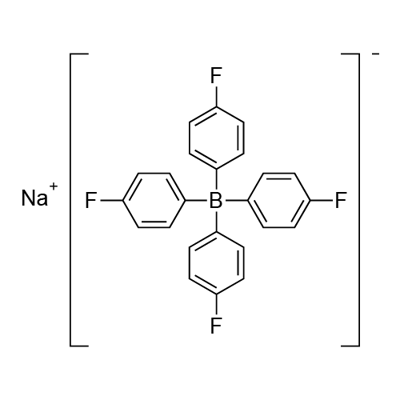 四(4-氟苯基)硼酸钠 结构式