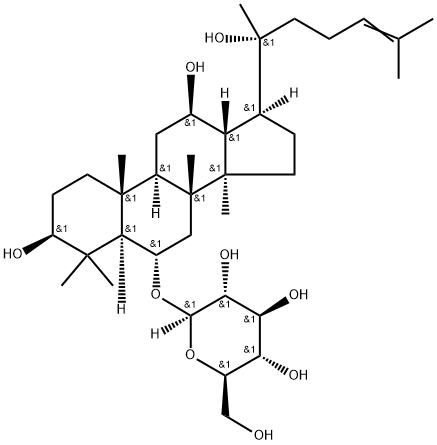 20(R)-人参皂苷Rh1 结构式
