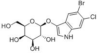 5-溴-6-氯-3-吲哚基 β-D-半乳糖苷 结构式