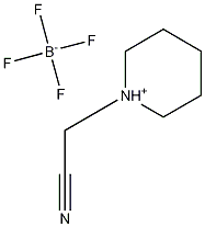 1-(氰甲基)哌啶四氟硼酸盐 结构式