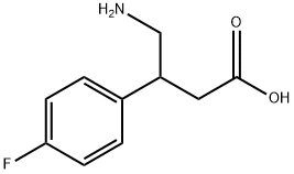 4-氨基-3-(4-氟苯基)丁酸 结构式