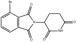 4-溴-2-(2,6-二氧代哌啶-3-基)异吲哚啉-1,3-二酮 结构式