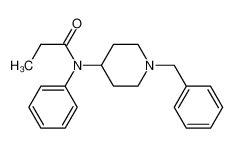 N-(1-苄基哌啶-4-基)-N-苯基丙酰胺 结构式