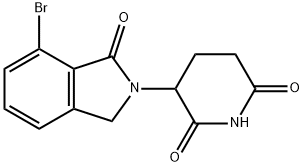 3-(7-溴-1-氧代异吲哚啉-2-基)哌啶-2,6-二酮 结构式