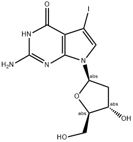 7-脱氮-7-碘-2'-脱氧鸟苷 结构式