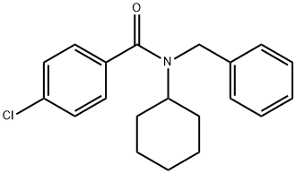 N-苄基-4-氯-N-环己基苯甲酰胺 结构式