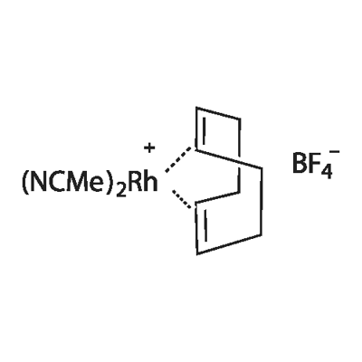 双(乙腈)(1,5-环辛二烯)四氟硼酸铑(I) 结构式