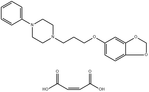 1-[3-(1,3-苯并二氧杂环戊烯-5-氧基)丙基]-4-苯基哌嗪马来酸盐 结构式