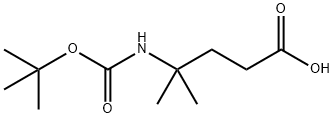 Boc-4-氨基-4-甲基戊酸 结构式