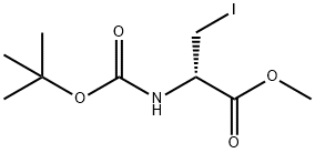 Boc-3-碘-D-丙氨酸甲酯 结构式