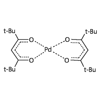 双(2,2,6,6-四甲基-3,5-庚二酮酸)钯 结构式