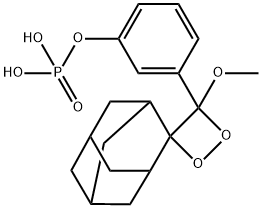 3-(2-螺旋金刚烷)-4-甲氧基-4-(3-磷氧酰)-苯基-1,2-二氧环乙烷 结构式