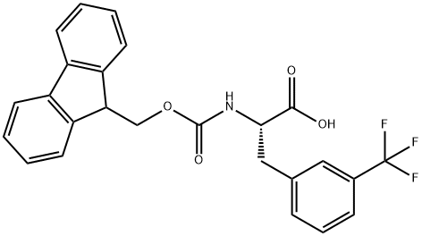Fmoc-L-3-三氟甲基苯丙氨酸 结构式