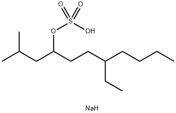 7-乙基-2-甲基十一烷-4-基硫酸钠 结构式